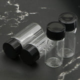 Glass Sample Vial w/ Black Screw Cap (Sizes Available)