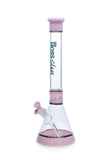 HOSS Glass - 18" Tri-Section Platinum Banded Beaker - Colors Available
