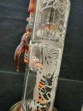 Wicked Sands x Ice Man Collaboration - 19.5" Sandblasted Worked Double Perk w/ Horns (Red & Purple) + Free Banger - $1500
