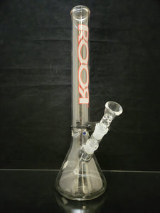 ROOR - 17.5" Beaker Bong 18mm Joint & Bowl w/ Ice Pinches - White & Red Label - [R063] - $450