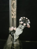 ROOR - 17.5" Accented Beaker Bong 18mm Joint & Bowl - Colored Ice Pinches - Pink Jaguar Print [R017] - $690