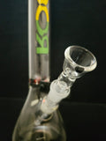 ROOR - 17" Beaker Bong Red Accents 18mm Joint & Bowl w/ Ice Pinches - Rasta Label - [R016] - $575
