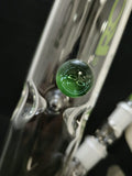 ROOR - 16.5" Straight Bong Green Accents 18mm Joint & Bowl w/ ROOR Millie - Green Label [R033] - $500