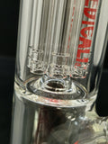 Medicali - 13" Accented Straight Bong w/ Tree Perc - Red (MES7) - $380