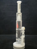 Medicali - 15" Straight Honeycomb to Spinner Bong w/ Splash Guard - White Accents (MES8) - $650
