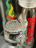 Medicali - 8.5" Straight Honeycomb Bent Neck Rig w/ Titanium Nail - Colors Available (MER14) - $500
