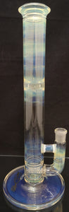 Apix Design - 15.5" Stemline Bong w/ Matching Horn Bowl (3 Hole) - Blue & White - $650