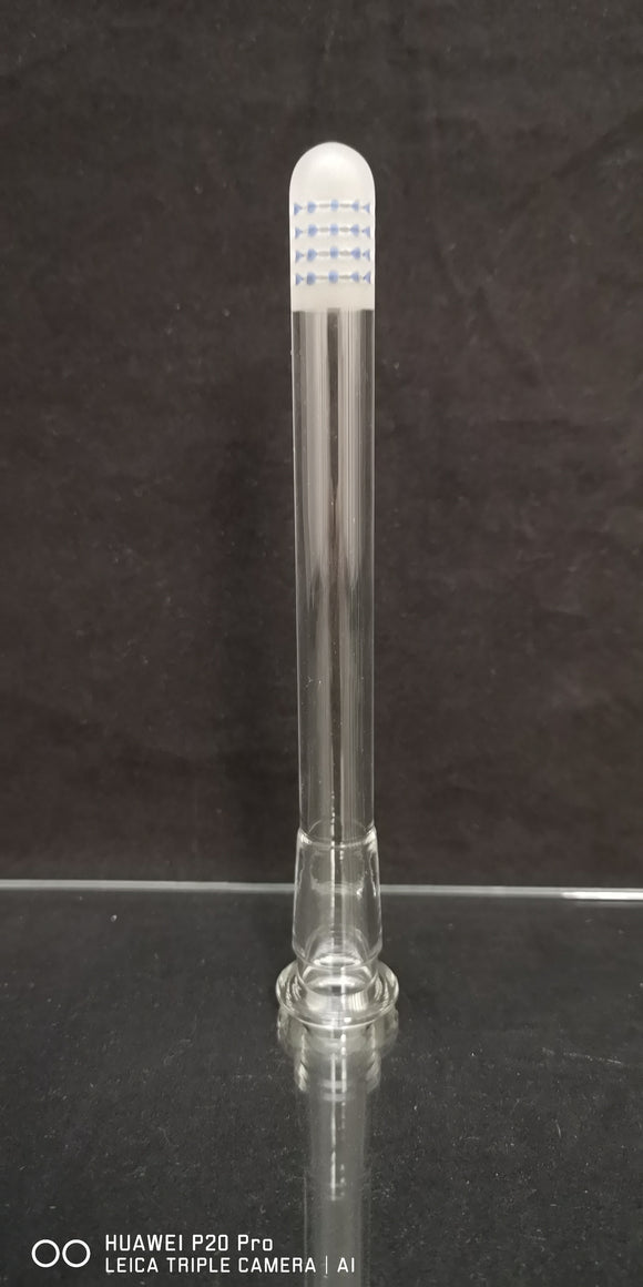 Mini Monster - 18mm to 14mm Sandblasted Color Accent Gridded Downstem - Colors & Sizes Available - $120