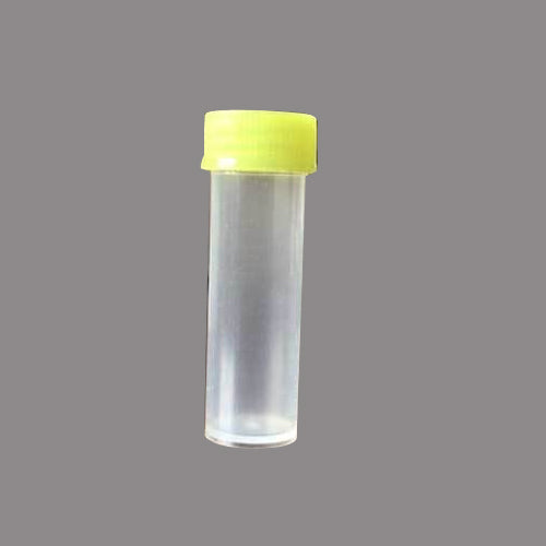 Plastic Sample Vial w/ Color Screw Cap - 3ml Clear Bottles