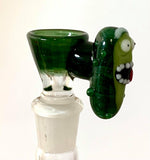 Sweer Glass - 14mm Sculpted Bowl (1 Hole) - Pickle Rick - (SW02) - $230