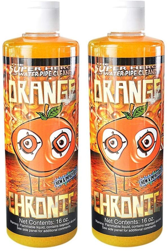 2x Orange Chronic - Bong Cleaning Liquid - 16oz