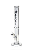 HOSS Glass - 18" Straight Tube Bong w/ Debossed Base - Colors Available