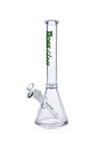 HOSS Glass - 14" 7mm Thick Clear Beaker Bong - Colors Available