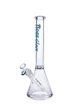 HOSS Glass - 14" 7mm Thick Clear Beaker Bong - Colors Available