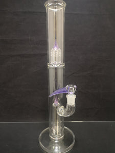 Kenta Kito - 16.5" 180 Upstem Bong Purple Lollipop w/ Matching Bowl (4 Hole) (KK08) - $650