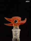Benwa Glass - 14mm UV Creature's Eye Worked Bowls (1 Hole) - Colors Available - $60