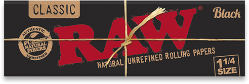 Raw - Black 1¼ Rolling Papers