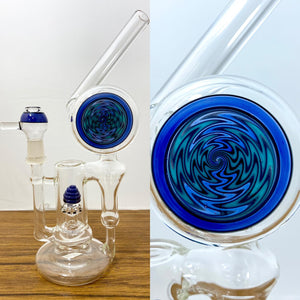 Mike D Glass - 9" Worked Recycler Rig + Free Banger - $500