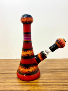 Mike Fro Glass - 7" Fully Worked Rig 10mm Male Joint Removable Downstem + Free Banger - $730