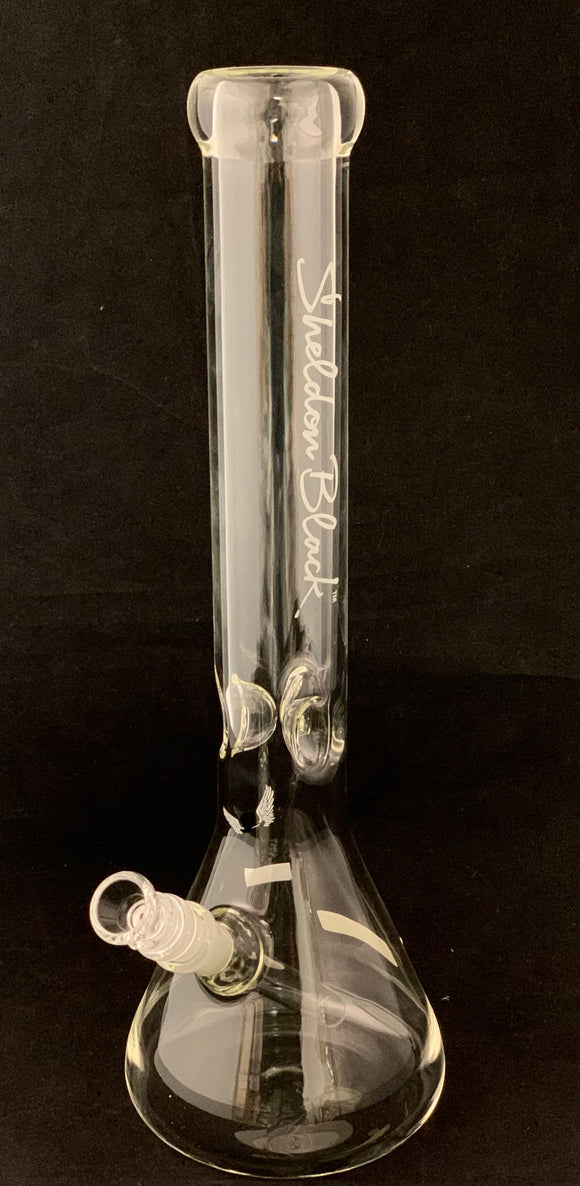 Sheldon Black - 16” Beaker Bong Silver Label (SH38) - $250