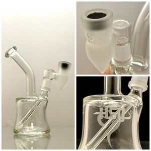 Health Stone Glass - 7" Bent Neck Rig w/ Health Stone Oil Attachment - $500
