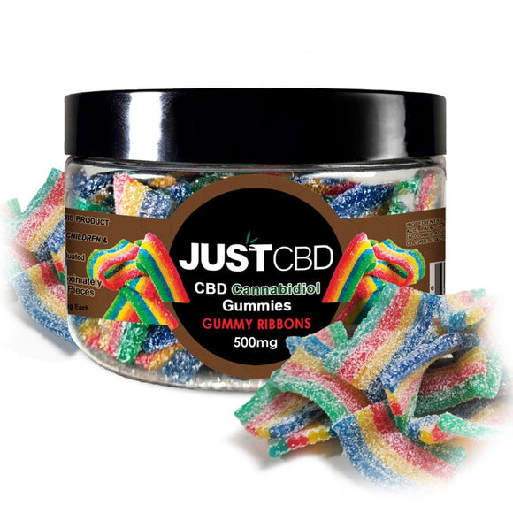 JUST CBD - Cannabodiol CBD Gummies - Gummy Ribbons (500Mg)
