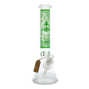 Cheech Glass  - 15" Sandblasted Beaker Bong - Green