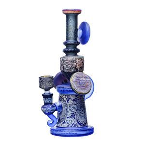 Cheech Glass - 11" Protection Against The Evil Eye Of Haters Bong - Blue