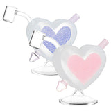 4.5" 10mm Heart Sparkles Rig - Colors Available