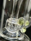 White Tail Glass - 8" Accented Incycler Rig - Green [WT06] - $300