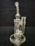 White Tail Glass - 8.5" Accented Incycler Rig - Colors Available (WT04) - $300