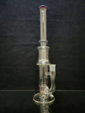 White Tail Glass - 17" Accented Circ Perc Bong - Red/Purple (WT02) - $500