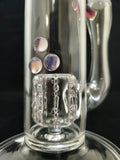 White Tail Glass - 18"  Accented Circ Perc Bong - Pink (WT03) - $500