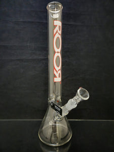 ROOR - 17.5" Beaker Bong 18mm Joint & Bowl w/ Ice Pinches - White & Red Label - [R051] - $400