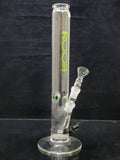ROOR - 17" Straight Tube Bong w/ Ice Pinches & Matching Bowl - GREEN [R034] - $499