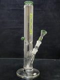 ROOR - 16.5" Straight Bong Green Accents 18mm Joint & Bowl w/ ROOR Millie - Green Label [R033]