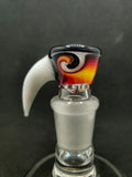 OJ Flame - 18mm Worked Horn Bowl (4 Hole) - Colors Available - $120
