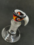 OJ Flame - 18mm Worked Horn Bowl (4 Hole) - Colors Available - $120