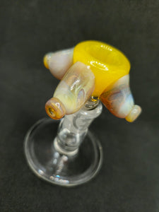 Benwa Glass - 14mm Triple Boobies Bowl (1 Hole) - Colors Available - $50