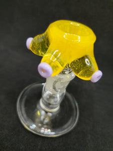 Benwa Glass - 14mm Triple Boobies Bowl (1 Hole) - Colors Available