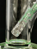 Medicali - 16" Straight Bong w/ Tree Perc & Splash Guard - Slyme Green Accents (MES18)