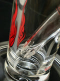 Medicali - 18" Straight Tube Bong w/ Ice Pinches 9MM - Red/Black Logo (MES25) - $499