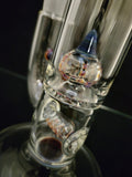 L. V. Glass (Auraelia Glass) - 18.5" Accented Natty Neck Single Stemline to Imperial Bong - Amber Purple - $850