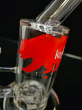 Kush Scientific Nor Cal - 8" Bent Neck Puck Rig w/ Dome - Red Logo (KU02) - $480