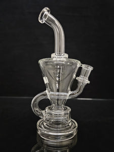 Silika Glass - 9.5" Hourglass Shaped Stemline Rig [SIR6]