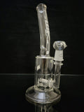 Silika Glass - 12" Stemline Bong 18mm Female Joint - White Logo [SIS34] - $270