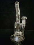 Silika Glass - 12" Stemline Bong 18mm Female Joint - White Logo [SIS34]