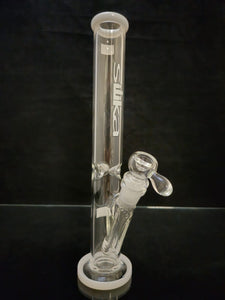 Silika Glass - 12" Accented Straight Mini Bong - Colors Available [SIS29]