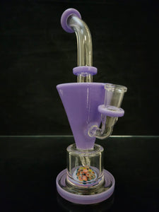 Silika Glass - 10" Accented Rig w/ Coral Reef - Purple [SIR12] - $550
