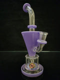 Silika Glass - 10" Accented Rig w/ Coral Reef - Purple [SIR12]